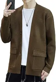 [Generic] Men's Winter Casual Knitted Cardigan Sweater Youth High-Quality Sweater Cardigan Jacket