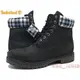 【美國LEVI S專賣】現貨8M優惠TIMBERLAND WOOLRICH 10061黃靴款藍白羊毛格紋防水黑短靴