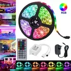 RGB LED Strip Lights IP65 Waterproof 5050 1-5M with 44Key IR Controller