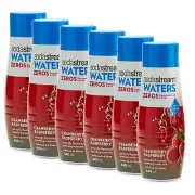 6x SodaStream 440ml Zeros Cranberry Raspberry Sparkling Soda Syrup Mix Low Sugar