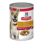 Hills Science Diet Adult Savory Stew Chicken and Vegetable Canned Dog Food 12 x