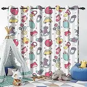 Ruelvth Kids Bedroom Curtains, Colorful Children Toys Blackout Curtains for Boys Girls Bedroom Nursery Window Curtains with Grommets, 42x63 Inch, 2 Panels
