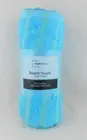 Mainstays Blue Yellow Accent Beach Towel 27 x 58 Inches Cotton Durable Absorbent