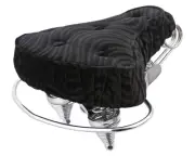 Old School Classic Bicycle Seat Velour 5-Buttons Guard Lowrider Cruiser Black