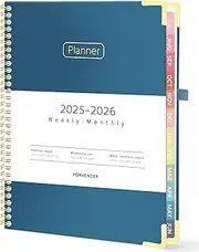 Forvencer Academic Planner 2025-2026, Hardcover Weekly & Monthly Calendar Planner, July 2025 - June 2026, 8.5" x 11", Daily Agenda Book with Tabs, College School Organizer Notebook for Student Teacher