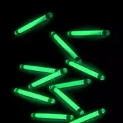 100 Pcs Small Green Glow Sticks/Mini Glow Sticks/Fishing Floats