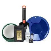 ASR Outdoor 7pc Kids Gold Panning Kit Beginner Equipment with Paydirt - Blue