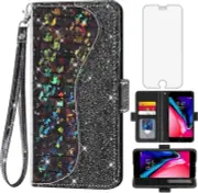 Phone Case for iPhone 7plus 8plus 7/8 Plus Wallet Cover with Screen Protector