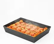 Detroit Style Pizza Pan 14x10x2.5 Carbon Steel (Non Stick without BPA Two-Year Warranty) Replace lloyds Pizza Pan Pre-Seasoned Sicilian Style Pizza Pan, Deep Dish Square Grandma Style Pizza Pan