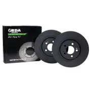 RDA Slotted And Dimpled Brake Rotor Pair 321mm Front RDA7904D