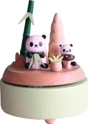Panda Relaxing Afternoon Music Box Keepsake with Teddy Bear Picnic Tune