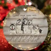 God Say You Are Alaskan Malamute Dog Christmas Ornament Christian Gift Decor