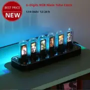 6 Digits RGB Nixie Tube Clock 1.14-in IPS Screen Gesture Control Glow Tube Clock
