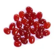 [WHOLESALE] NATURAL RED ONYX CABOCHON OVAL SHAPE LOOSE GEMSTONE
