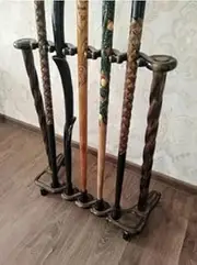 Wooden Carved Cane Stand Display Storage Club Rack for Walking Cane Stick Home by Blackperlcrafts