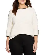 Nic+Zoe Plus Ottoman Stitched Sweater