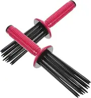 KAILIKETIY Professional Curling Wand Comb for Curly Hair Round Hairstyling Comb Enhance Volume Style