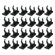 24Pcs 1.65''x1.38'' Plastic Leveler Leg Toe Kitchen Clips with Connector, Black