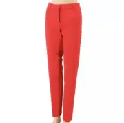 NWT $665 EMILIO PUCCI Red Stretch Tailored Straight Pants - IT 44 (US 10)