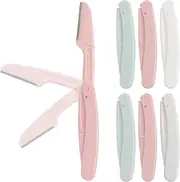 Eyebrow Razor 6 PCS Folding Face Razor Shaper, Dermaplaning Blades for Face, Lady Face Shavers for Shave, Eyebrow Shaper Face Razors for Women Men