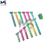 Titanium Oblique T Plate set of 12pcs (3.5mm) with 50 LCP screw Veterinary