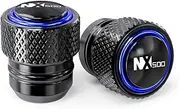 NX500 NX 500 500NX 2023 2024 2025 CNC Motorcycle Kickstand Side Stand Extension Pad Enlarger Plate Tire Valve Cap(Valve Cap-Blue)