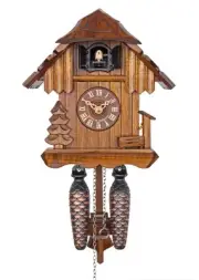 Herrzeit by Adolf Herr Quartz Cuckoo Clock - The Log House AH 22 QM NEW