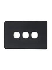 Lucci Power Ion 3 Gang Plate Only in Black