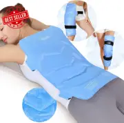 XXL Full Back Ice Pack,Reusable Gel Wrap for Pain Relief,Swelling, Bruises, Spra