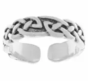 Jewelry Trends Sterling Silver Celtic Knotwork Adjustable Toe Ring