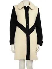 Black & White Wool Ollie Coat