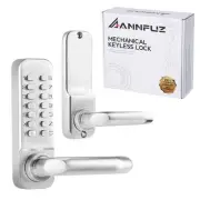 Single Sided Keypad Door Lock Lever, Mechanical Keyless Entry Door Lock with ...