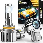 forenner 9005 Light Bulbs 24000LM Upgraded Brightness Super Bright,1:1 Mini Size Direct Installation 6500K Cool White Fog Light HB3 Bulbs, 10-Year Long Service Life with Fan, IP68 Waterproof Pack of 2