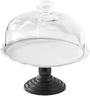 Garende Cake Stand with Glass Dome Lid Cookie Platter Server Bread Storage Ceramic Cake Plate for Party Restaurants Shop Display , 10 Inch