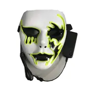 Luminous EL Wire Mask Halloween Light Up Cosplay Mask Creative Death Grimace Masks for Festival Costume Party Show
