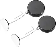 sourcing map 3.3ft Retractable Cable Lock with Arc Patch Remote Control Security Lock with Adjustable Cord Tether Anti Theft for Laptop, TV, 150 G, Black, 2 Pack