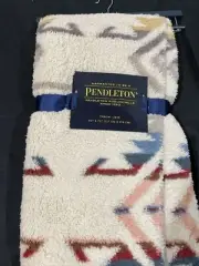 Pendleton Woolen Mills Multicolor Aztec Sherpa Throw Blanket 50” x 70” NEW