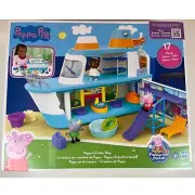 Peppa Pig Cruise Ship Playset 17 Pieces Toy Gift Peppas 3 Figures NEW in Box