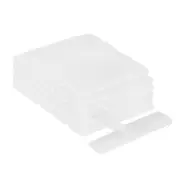 30 Sets Hook and Loop Strips with Adhesive, 0.8 x 2.75" Double-Sided Tape, White