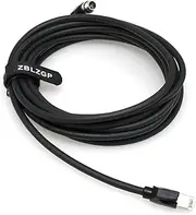 ZBLZGP M12 X Code 8pin Male Cable to M12 X-Code 8pin Male Female Molded Ethernet Cable High Flex Cat7e Industrial PVC for Cognex CKR-202-001 Camera (Elbow 8pin X-Code to RJ45, 1M/3.3FT)
