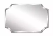 Pro Safe Glass Frameless 20" x 38" Rectangle Scallop Mirror