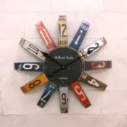 Clock A Big-Sized 60Cm Clock With Strong Presence, Vintage License Plate, Wall