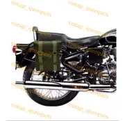 Pannier Canvas Bag Green Fit For Royal Enfield Classic Reborn, Meteor New Bullet