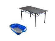 Large Aluminium Roll Up Camping Table + Collapsible Sink