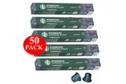 Starbucks By Nespresso Espresso Roast Coffee Pods Capsules 50 Pack