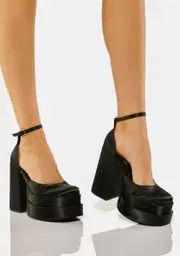 [Steve Madden] Black Charlize Platform Heels