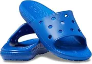 [Crocs] Classic Slide K Wooden Shoe, Blue Bolt, 32/33 EU, Blue Bolt