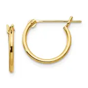 Real 14kt Yellow Gold Madi K 1.25mm Half Hoop Earrings