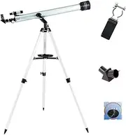 Astronomical Telescope, 900/60mm Refractor Telescope 675X HD Lens Monocular Telescope with Tripod and Finder Scope for B