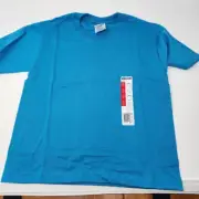 Jerzees heavyweight blend S Youth blue short sleeve tshirt Z1